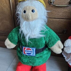 Pepsi Elf Plush with Green and Red Attire